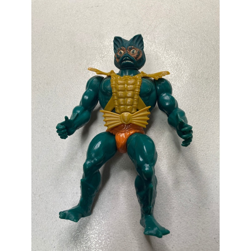 Vintage MOTU Mer-Man Action Figure 1981 Mattel Malaysia He-Man Masters Universe